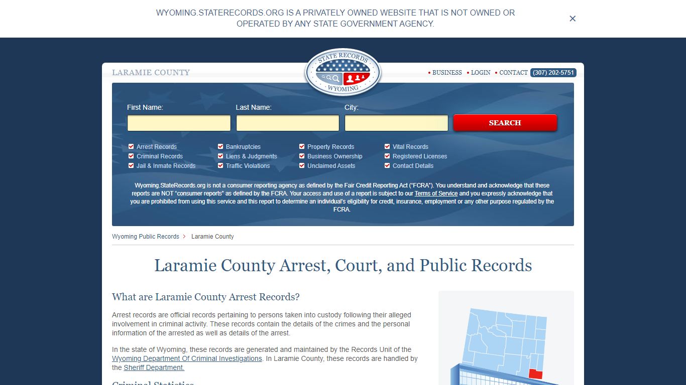 Laramie County Arrest, Court, and Public Records